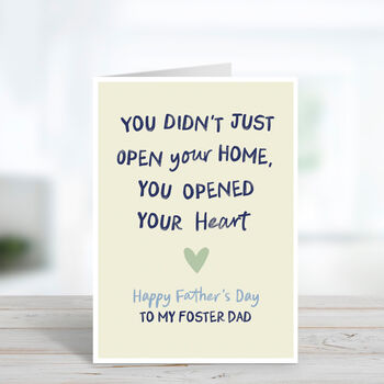 Opened Your Heart Father's Day Card For Foster Dad, 2 of 3