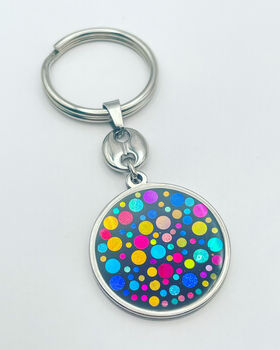 Fun Disco Keyring Handmade With Colourful Sparkly Glitter, 6 of 6