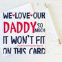 Love My/Our Dad/Daddy Birthday Card, thumbnail 4 of 5