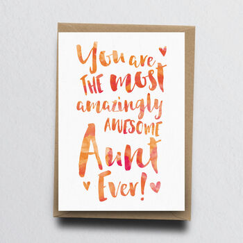 'The Most Amazingly Awesome Auntie' Greeting Card, 3 of 3