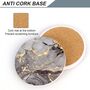Pack Of Four Lilac Grey Gold Marbled Ceramic Coasters, thumbnail 3 of 5