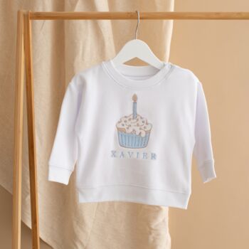 Personalised Cupcake Birthday Sweatshirt, 4 of 4