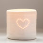 Porcelain Single Heart Tealight, thumbnail 1 of 3