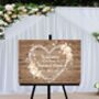 Personalised Wedding Welcome Sign Printed Cream Flowers, thumbnail 2 of 2