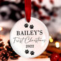 Puppy's Dogs 1st First Christmas Personalised Bauble, thumbnail 1 of 10
