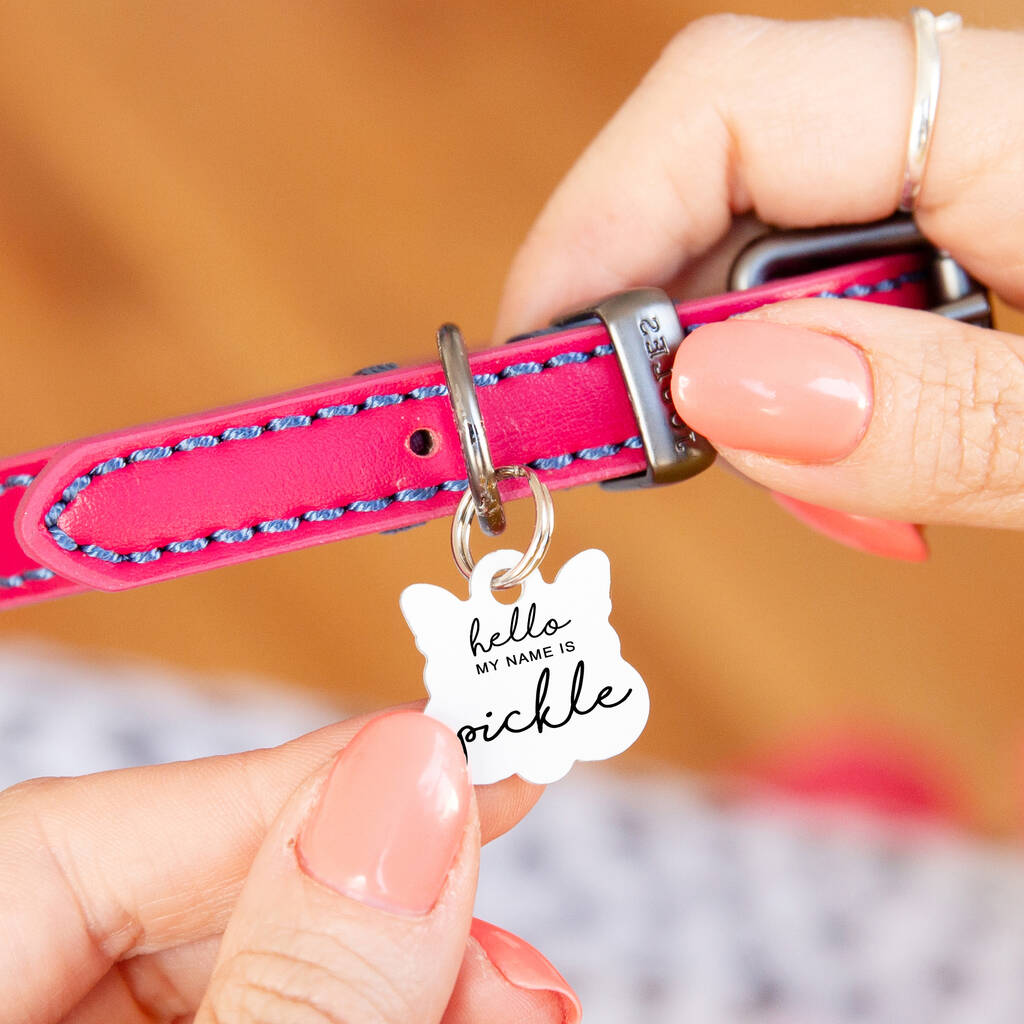 Personalised Cat Face Hello Cat ID Tag, 1 of 12