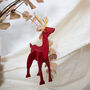 Personalised Leather Reindeer With Foiled Antlers, thumbnail 10 of 11