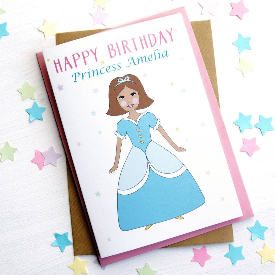 Princess Personalised Birthday Card By superfumi | notonthehighstreet.com