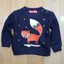 Personalised Fox In The Snow Christmas Sweatshirt, thumbnail 4 of 6