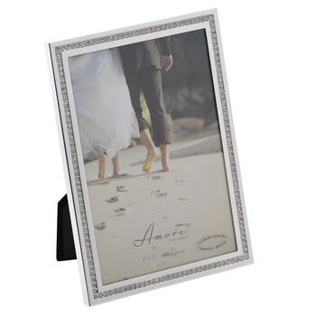 Silver Plated Crystal Border Photo Frame, 6 of 8