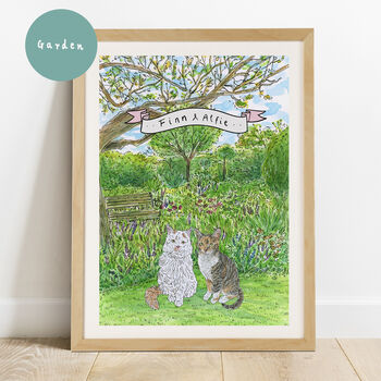Personalised Watercolour Pet Portrait With Background Options, 3 of 6