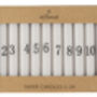 Slim Tapered White One To Twenty Four Advent Candles, thumbnail 2 of 6