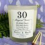 Personalised 30th Magical Years Anniversary Candle, thumbnail 3 of 11