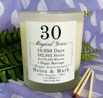 Personalised 30th Magical Years Anniversary Candle, 3 of 11