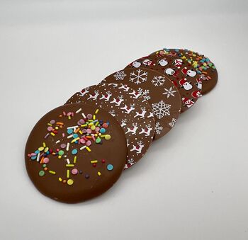 Giant Decorated Christmas Chocolate Buttons, 3 of 5