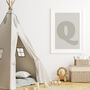 Initial Letter Print In Scandi Neutrals For Kids Room, thumbnail 4 of 12