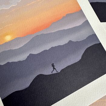 'Mountain Trail Runner' A4 Print, 4 of 4