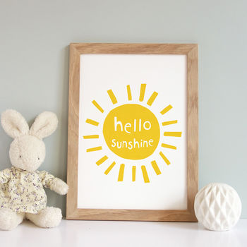 Hello Sunshine , Nursery Print, 2 of 4