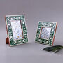 G Decor Folia Handcrafted Horn Bone Inlay Photo Frame Forest Green, thumbnail 1 of 3