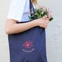 Spread The Love Club Embroidered Tote Bag, thumbnail 1 of 2