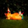 Solar Gnomes And Fox Garden Ornament Statue Figurine, thumbnail 1 of 9