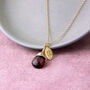 Silver Or Gold Wrapped Birthstone Initial Necklace, thumbnail 1 of 11