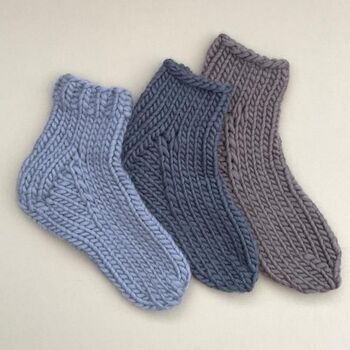 Put A Sock In It 100% Merino Sofa Socks Knitting Kit, 3 of 6