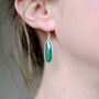 Real Green Onyx Gemstone Earrings, thumbnail 5 of 9