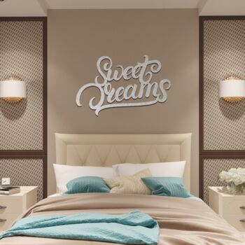 Sweet Dreams Art Modern Metal Bedroom Decor, 5 of 8