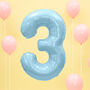 Blue Any Age Foil Number Birthday Balloon, thumbnail 3 of 10
