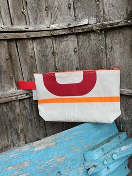 No3 Small Upcycled Versatile Sailcloth Pouch, 7 of 9
