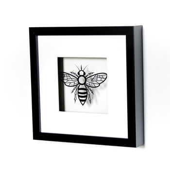 Framed Papercut Manchester Bee Art, 3 of 7