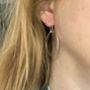 Delicate Hammered Silver Hoop Earrings, thumbnail 3 of 4