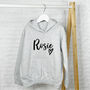 Personalised Name With Heart Hoodie, thumbnail 1 of 7