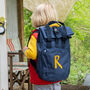 Children's Personalised Initial Roll Top Backpack, thumbnail 4 of 8