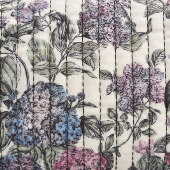 Hydrangea Small Quilted Makeup Bag, 7 of 7
