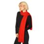 Red 100% Cashmere Travel Wrap Shawl Gift Boxed, thumbnail 3 of 7