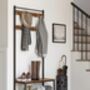 Vintage Hat Coat Rack Stand Organiser With Shoe Bench, thumbnail 8 of 11