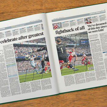 Manchester City Personalised Football Telegraph Book, 10 of 11