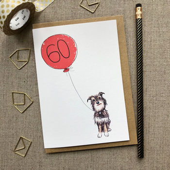 Personalised 60th Birthday Card Dog Design By Have A Gander ...