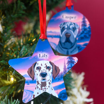 Personalised Dog Christmas Winter Wonderland Decoration, 11 of 12