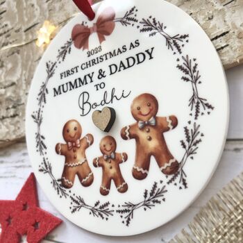 First Christmas As Parents Tree Decoration Gingerbreads, 2 of 3