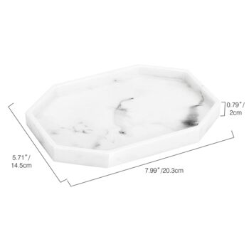 White Marble Octagon Vanity Tray, 5 of 7