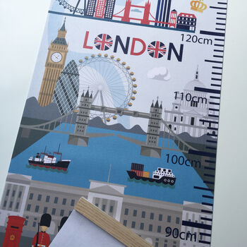 Personalised London City Height Chart, 2 of 5
