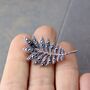 Sterling Silver Marcasite Leaves Small Brooch, thumbnail 2 of 10