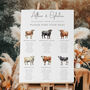 Cow Wedding Table Plan, thumbnail 1 of 5