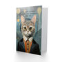 Weird Wonderful Like You Nerd Cat Lover Birthday Card, thumbnail 2 of 4