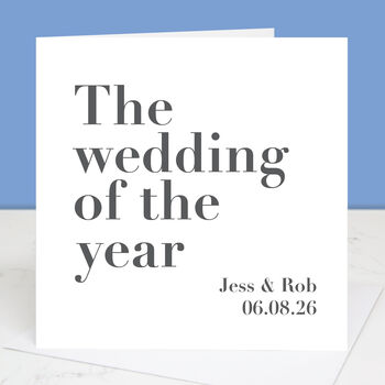 Wedding Of The Year Personalised Wedding Card, 2 of 3