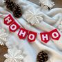 Personalised Red Felt Christmas Bunting Christmas Words, thumbnail 2 of 3