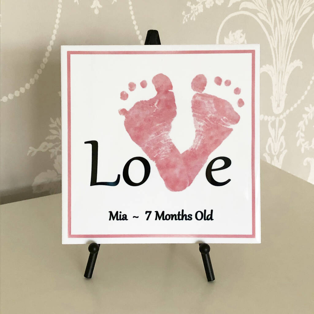 Personalised 'Love' Baby Print Keepsake Package By Little Prints ...